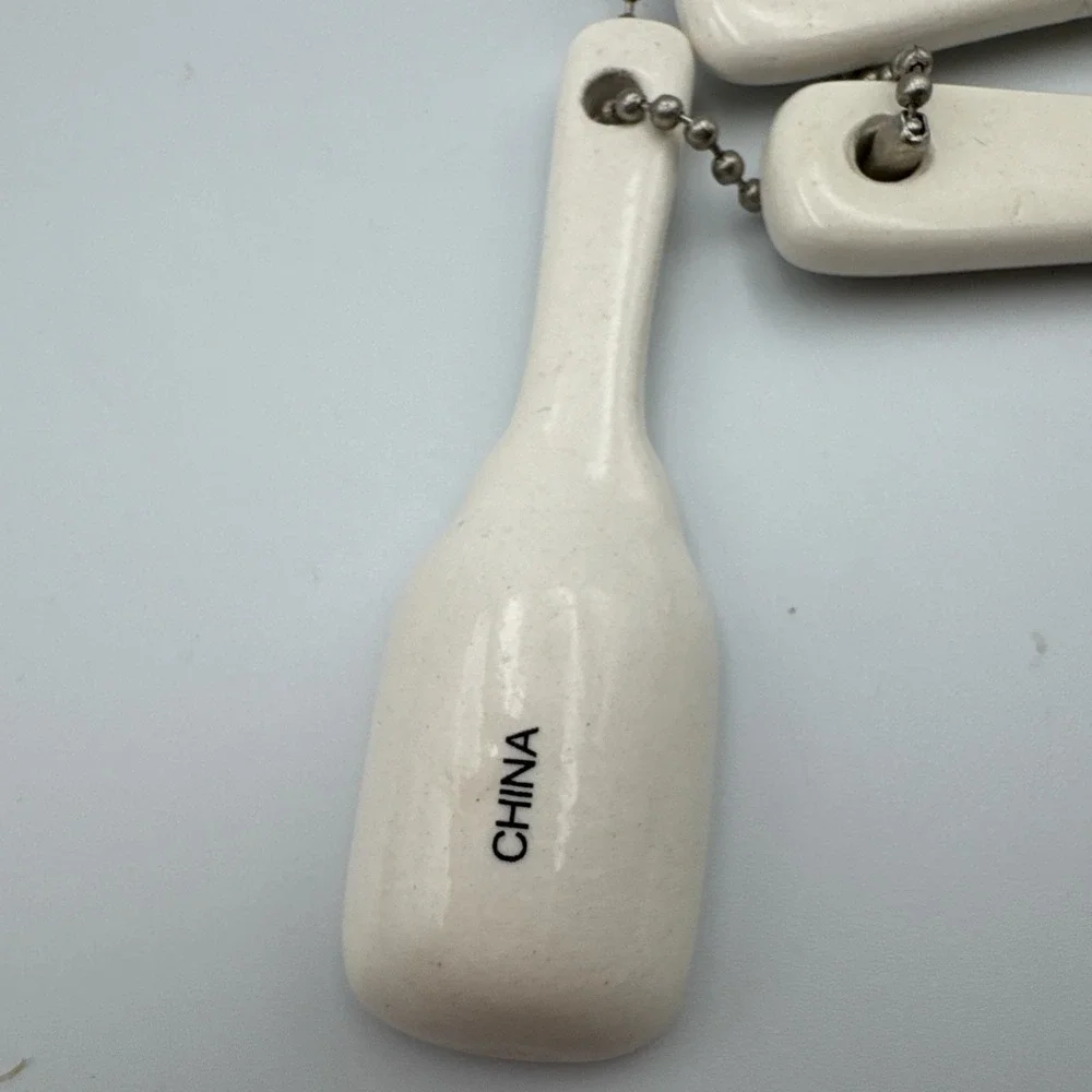 Ceramic Mason Jar Measuring Spoons VTG Inspired Floral One Damaged Read***